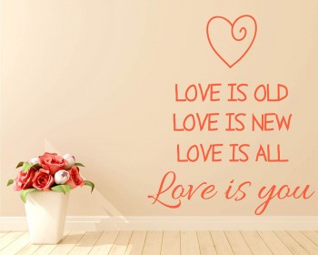 Love is Quotes Wall Decal Love Vinyl Art Stickers Love is Quotes Wall Decal Love Vinyl Art Stickers